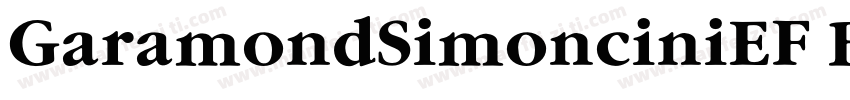 GaramondSimonciniEF Bold字体转换